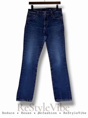 AG ADRIANO GOLDSCHMIED Women’s Size 30R Denim Jeans The Mari Straight High Rise